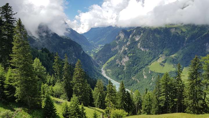 Aussicht auf das Taminatal.